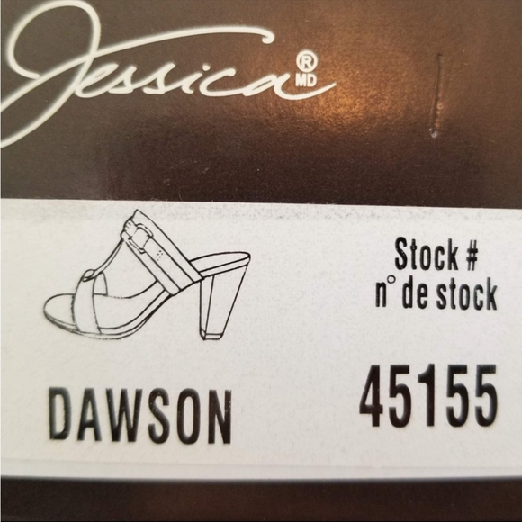 VINTAGE Jessica Dawson Gold Faux Snakeskin Sandal Heels 8 - Picture 6 of 13